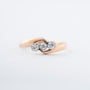 Antique yellow gold ring with brilliant-cut diamonds