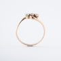 Antique yellow gold ring with brilliant-cut diamonds