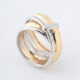Wit/geel gouden ring met briljanten