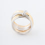 Wit/geel gouden ring met briljanten