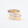 Wit/geel gouden ring met briljanten