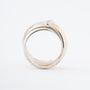 Wit/geel gouden ring met briljanten