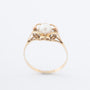 Yellow gold ring with cultured pearl