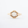 Yellow gold ring with cultured pearl