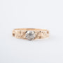 Antieke geelgouden ring met diamant