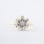 Witgouden/geelgouden entourage ring met een briljant en diamanten