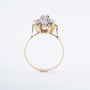 Witgouden/geelgouden entourage ring met een briljant en diamanten