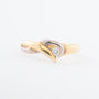 Witgouden/geelgouden ring met een briljant