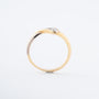 Witgouden/geelgouden ring met een briljant