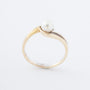 Witgouden/geelgouden ring met cultivé parel