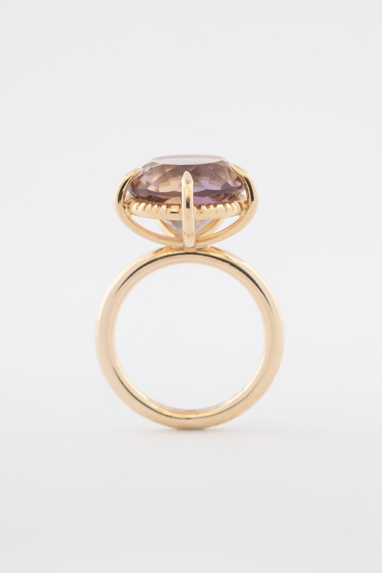 Geelgouden ring met ametrien
