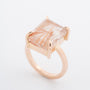 Roségouden ring met rutiel kwarts