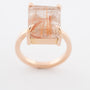 Roségouden ring met rutiel kwarts
