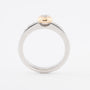 Wit/geelgouden bandring met briljanten