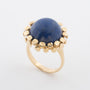 Geelgouden ring met een lapis lazuli