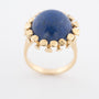 Geelgouden ring met een lapis lazuli