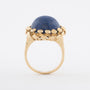 Geelgouden ring met een lapis lazuli