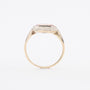 Geelgouden ring met synthetische padparadsha