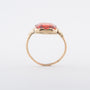 Geelgouden ring met syntretische padparaascha