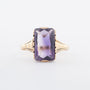 Geelgouden ring met een amethist