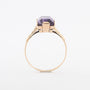 Geelgouden ring met een amethist