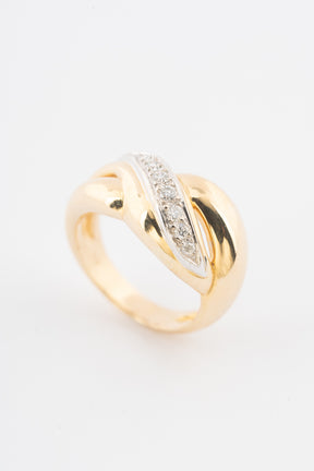 Geelgouden ring met briljanten