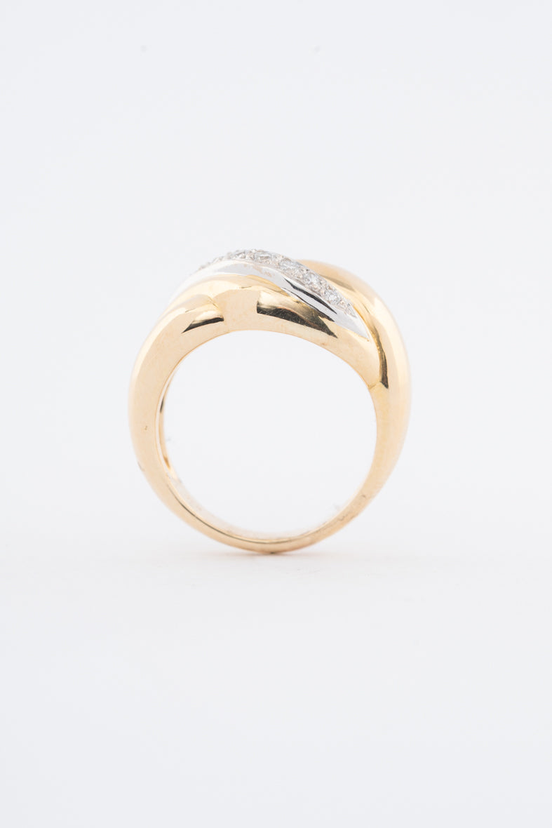 Geelgouden ring met briljanten