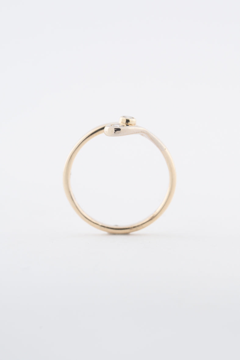 Geelgouden ring met briljanten