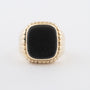 Geelgouden heren ring met onyx