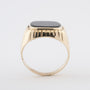 Geelgouden heren ring met onyx