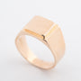 Massieve geelgouden plaatring met gravering