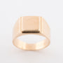 Massieve geelgouden plaatring met gravering