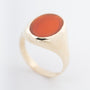 Geelgouden ring met carneool