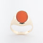 Geelgouden ring met carneool