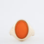 Geelgouden ring met carneool
