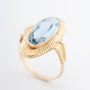 Geelgouden ring met een synth. spinel
