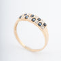 Geelgouden bandring met saffieren en diamanten