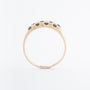 Geelgouden bandring met saffieren en diamanten