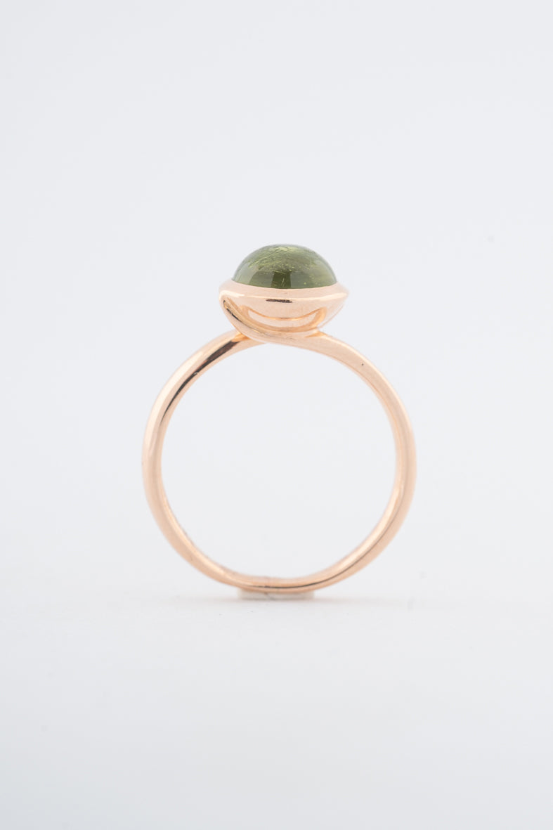 Roségouden ring met peridoot, merk Tamara Comolli