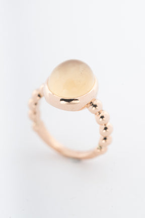 Roségouden ring met citrien van het merk Bron