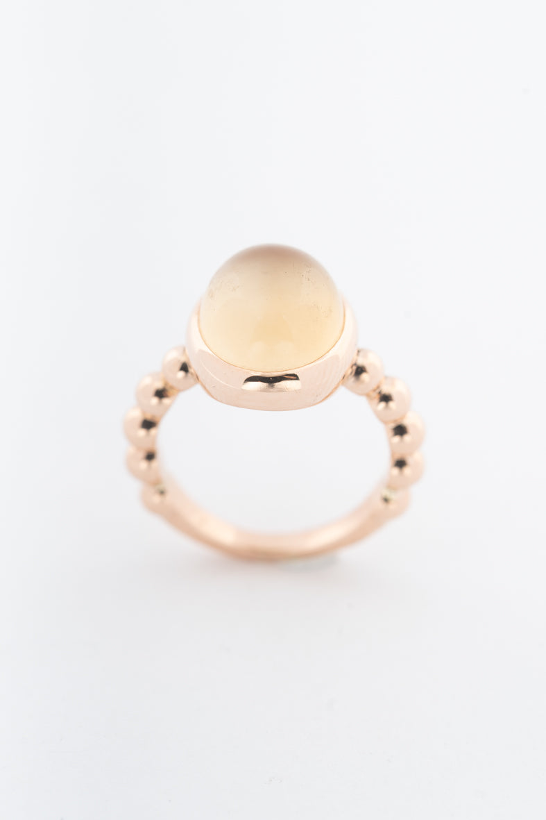 Roségouden ring met citrien van het merk Bron