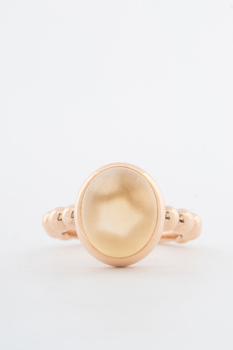 Roségouden ring met citrien van het merk Bron