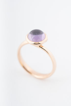 Roségouden ring met een amethist, merk Tamara Comolli