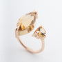 Geelgouden ring met citrienen
