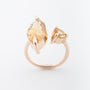Geelgouden ring met citrienen