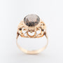 Geelgouden ring met rookkwarts