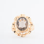 Geelgouden ring met rookkwarts
