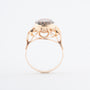 Geelgouden ring met rookkwarts