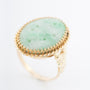 Geelgouden ring met jade