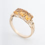 Geelgouden ring met citrienen